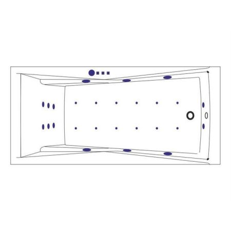 Ванна WHITECROSS Palace 180x80 "ULTRA" (золото), артикул 0104.180080.100.ULTRA.GL