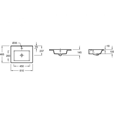 Раковина мебельная JACOB DELAFON OLA EXSA112-00 (накладная, (61*46), белый), шт, артикул EXSA112-00
