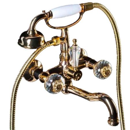 Смеситель для ванны (душевой комплект)FLORA, золото_Комплект, артикул 293-FL