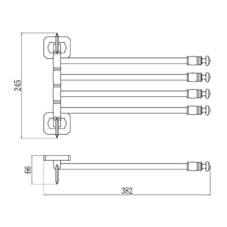 Полотенцедержатель Savol S-006404, бронза, артикул S-006404