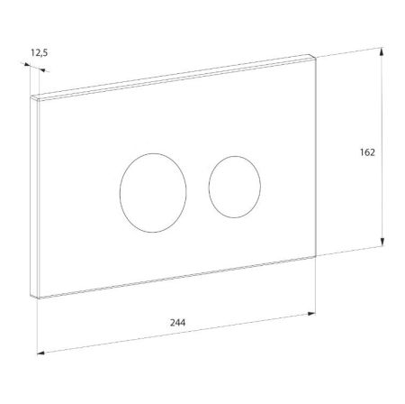 Клавиша смыва D&K Bayern DB1529001.2  (арт.инсталл DI8050127), хром, артикул DB1529001.2