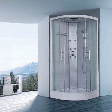 Душевая кабина Orans SR-86150S 90x90 с баней профиль Белый задние стенки Белые, артикул SR-86150S