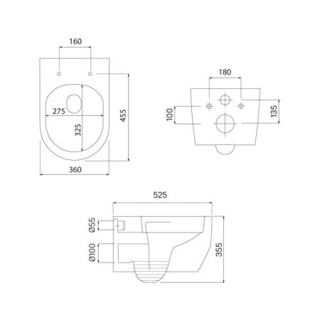 Комплект 3в1: подвесной унитаз, инсталляция и клавиша смыва черная, Basic, IDDIS (BASAI02i73), артикул BASAI02i73