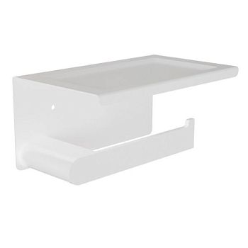 Держатель для туалетной бумаги с полочкой Knotlor PH102WY, белый