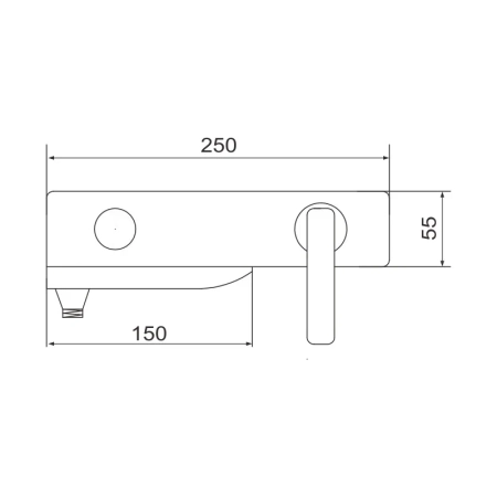 Смеситель для ванны Rose R2702H, черный, артикул R2702H