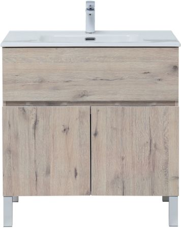 Мебель для ванной Aquanet Алвита New 80 1 ящик, 2 дверцы, дуб веллингтон белый, артикул 00274217