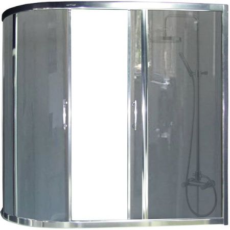 Шторка на ванну Royal Bath Azur RB150AZUR-G 150 профиль Хром стекло серое
