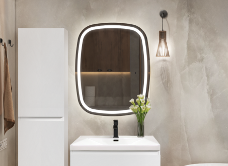 Зеркало MOLVENO CEZARES с контурной подсветкой и датчиком движения, артикул CZR-SPC-MOLVENO-1400-800-MOV