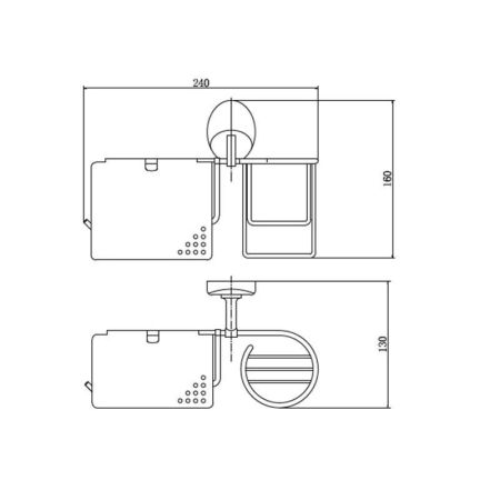 Держатель для туалетной бумаги FASHUN A1603-1, хром