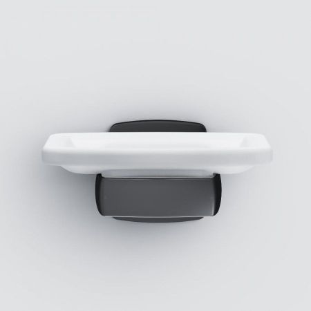 A9034222 Gem, Стеклянная мыльница с настенным держателем, черная, артикул A9034222