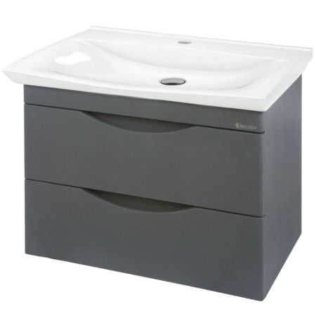 Тумба под раковину Bellezza Санриса 80 4630113000367 подвесная Серебро, артикул 4630113000367