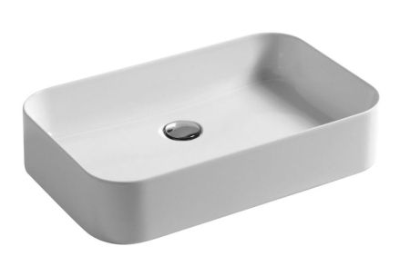 Disegno ceramica Slim, накладная прямоугольная раковина с закругленными краями 60х38хh12 см см, цвет beaver, артикул SL06038055