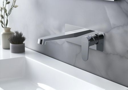 Смеситель для раковины настенный (внешняя и скрытая часть) AQUATEK AQ1213CR ОБЕРОН, артикул AQ1213CR