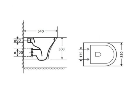 Унитаз Orange C03-100W подвесной с сиденьем Микролифт
