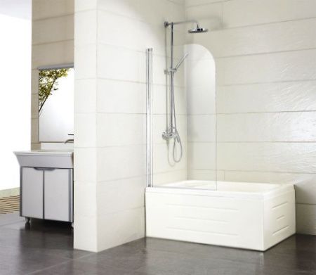 Шторка на ванну Bravat Alfa 70 BG070.5110A-1 профиль Хром стекло прозрачное Шторка на ванну Bravat Alfa 70 BG070.5110A-1 профиль Хром стекло прозрачное