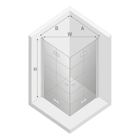 Душевое ограждение NEW TRENDY NEW SOLEO BLACK 80x80x195 D-0287A/D-0288A (черный)