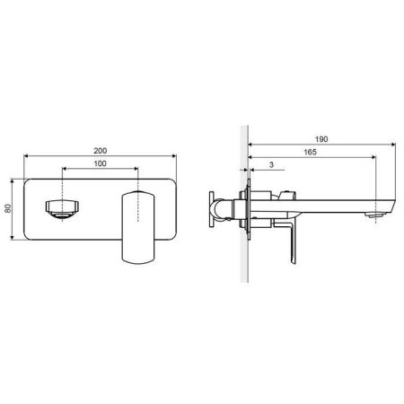 Смеситель для умывальника скрытого монтажа EXCELLENT Pride AREX.4015CR (хром), артикул AREX.4015CR