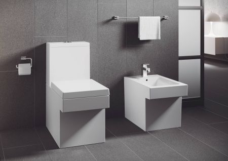Сиденье для унитаза GROHE Cube Ceramic, быстросъемное с микролифтом, альпин-белый (39488000)