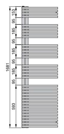 Водяной полотенцесушитель Zehnder Forma Asym LFAR-170-050 Белый правый, артикул LFAR-170-050