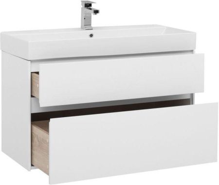 Тумба с раковиной Aquanet Бруклин 100 белый, артикул 00212599