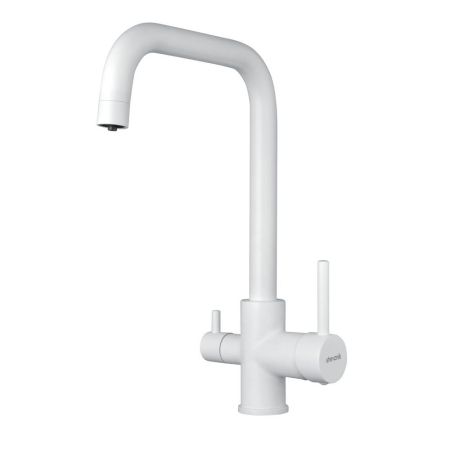 Смеситель для кухни с подключением фильтра Shevanik S228C, белый, артикул S228C