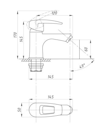 Смеситель для раковины ПСМ-Профсан PSM-759-046 ПЛЮС тип См-УмОЦБА, артикул PSM-759-046