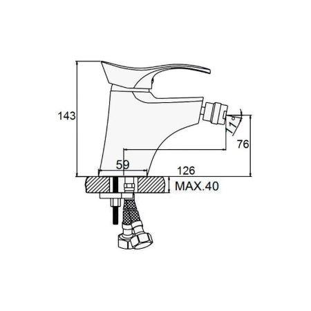 Смеситель для биде D-Lin D170405, хром