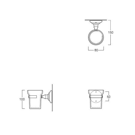 SIMAS Accessori Подстаканник, цвет хром, артикул 260203cr