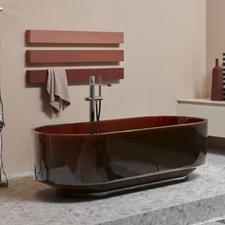ANTONIO LUPI BORGHI Ванна 1800х750х530 мм., отдельностоящая, с нажимным донным клапаном и сифоном, Icemood, цвет Mostato матовый, артикул BORGHI180 Icemood mostato