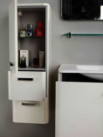 Тумба под раковину Акватон Валенсия 75 1A123601VAG30 глянцевая, белый жемчуг, артикул 1A123601VAG30