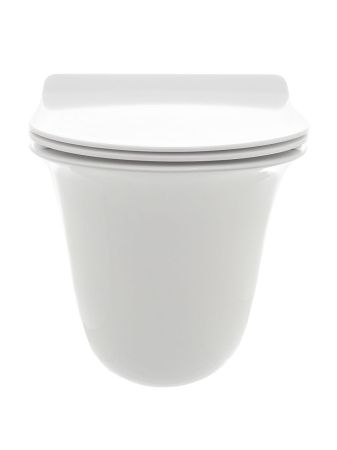 AQM2005 Унитаз подвесной с сиденьем SoftClose, технология смыва Rimless, скрытый крепеж. 485x360x360, артикул AQM2005