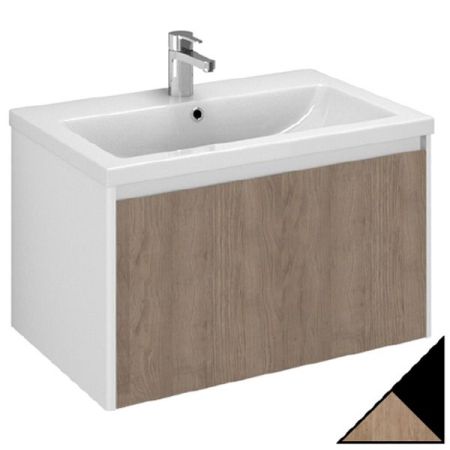 Тумба под раковину Velvex Klaufs 70 tpKLA.70.1Y-617.217 подвесная Черный+дерево, артикул tpKLA.70.1Y-617.217