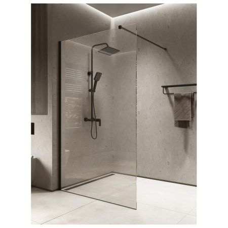 Душевая перегородка Knotlor WI120CG0BL 120х200, черный