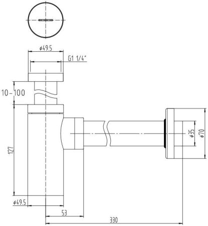 Сифон для раковины Allen Brau Priority 5.31025-00 хром, артикул 5.31025-00