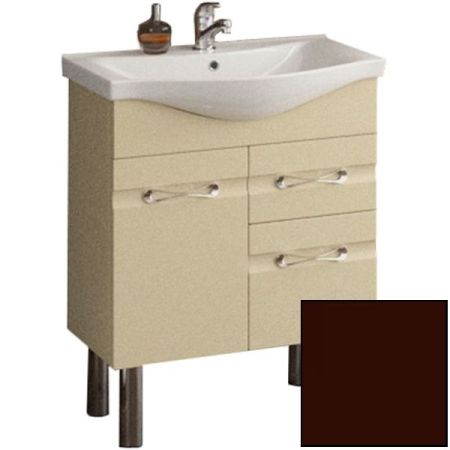 Тумба с раковиной SanVit Прима 65 kprim065 в цвете Ral витые ручки Шоколад, артикул kprim065