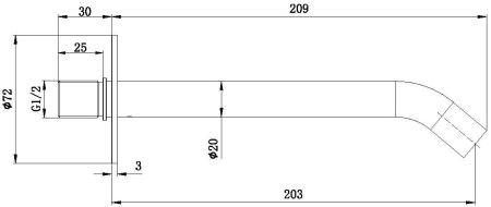 Излив Allen Brau Priority 5.31B18-BN никель браш, артикул 5.31B18-BN