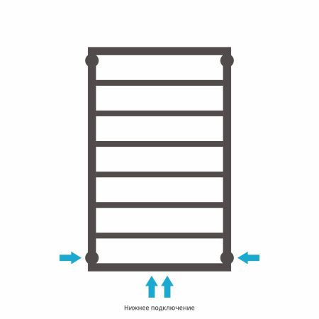 Полотенцесушитель водяной КАНЦЛЕР 800х500 (Состаренная ЛАТУНЬ)