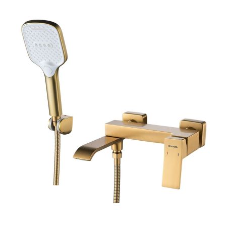 Смеситель для ванны Shevanik S4002G, золотой сатин, артикул S4002G