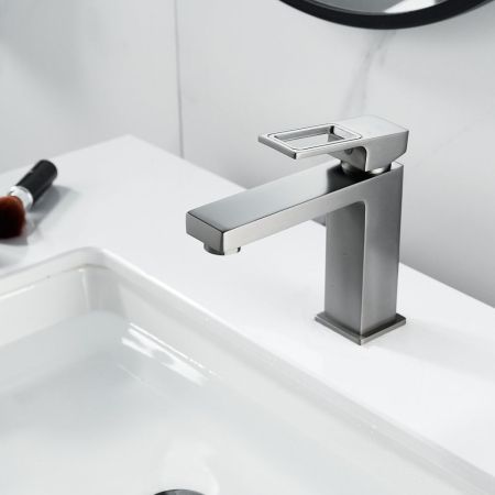 Смеситель для раковины Raffine F0196T, оружейная сталь, артикул F0196T