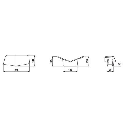 Подставка для книг, Laufen, Home Collection, ширина, мм-343, глубина, мм-146, выстота,мм-131, материал-керамика, цвет-белый, артикул 8.7777.8.000.000.1