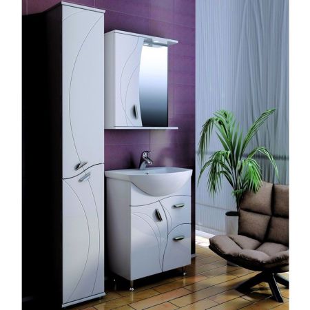 Тумба под раковину Vigo Faina 60 2 ящика Белая, артикул F-2-600(Балтика)