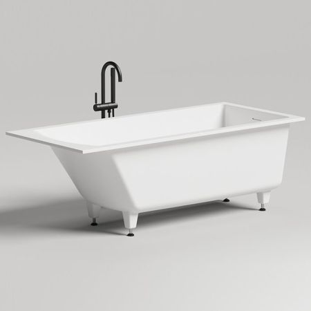 Ванна, Salini, Cascata KIT, ширина, мм-1698, глубина, мм-747, высота, мм-600, водоизмещение (л)-275, тип установки-встраиваемый, форма-прямоугольная, интегрированный слив-перелив-в комплекте, диаметр слива, мм-52, ножки-есть, донный клапан "Up&Down" белый