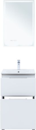 Тумба под раковину Aquanet Алвита New 50 напольная, белый матовый, артикул 00344131