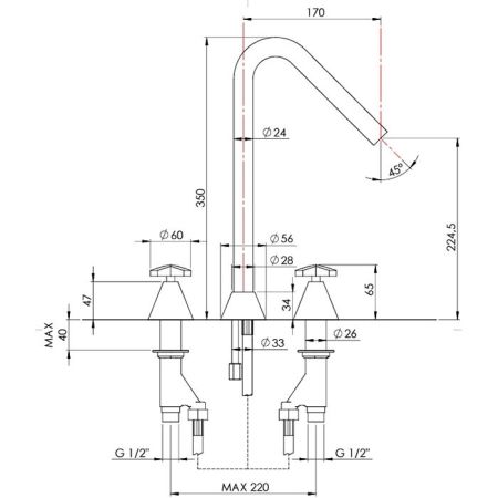 Nicolazzi Star  Смеситель для раковины на 3 отв, излив 170 мм, цвет хром, артикул 4808LTCCRA1