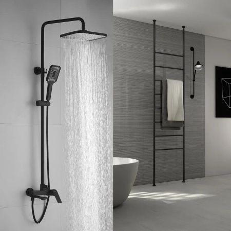 Душевая система Shevanik S9136H, черный, артикул S9136H