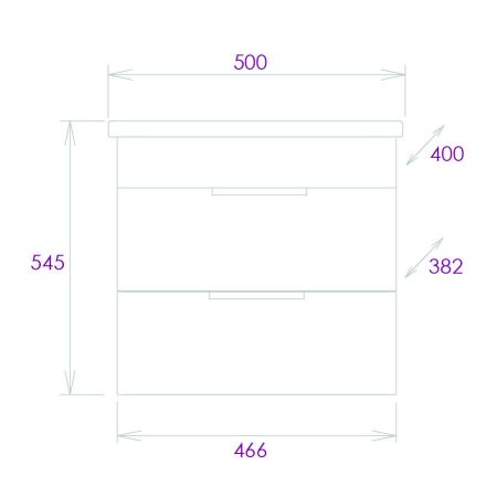 Тумба Onika Легран 50 подвесная, дуб галифакс (ум. Фостер 50/Como 50), артикул 105031