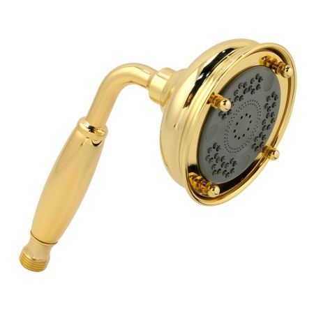 RICAMBI Ручной душ, 3-х позиционный, антикальций, латунь, золото, артикул 20037