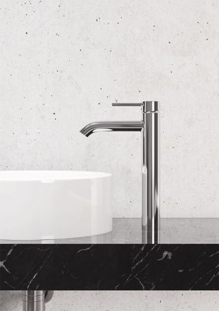 Смеситель для раковины, Kludi, BOZZ, тип открывания воды-однорычажный, тип регулирования воды-керамический картридж, монтаж-на раковину/столешницу, отверстия для монтажа-1, высота, мм-325, вынос излива, мм-170, донный клапан-отсутствует, тип подводки-гибк, артикул 382860576