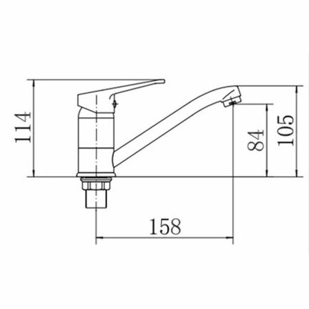 Смеситель для кухни FASHUN A4515-2, хром