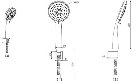 Душевой набор AQUATEK AQ2010CR, артикул AQ2010CR